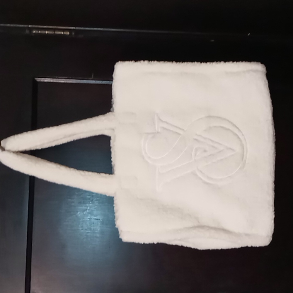 Victoria's Secret White Sherpa Tote Bag